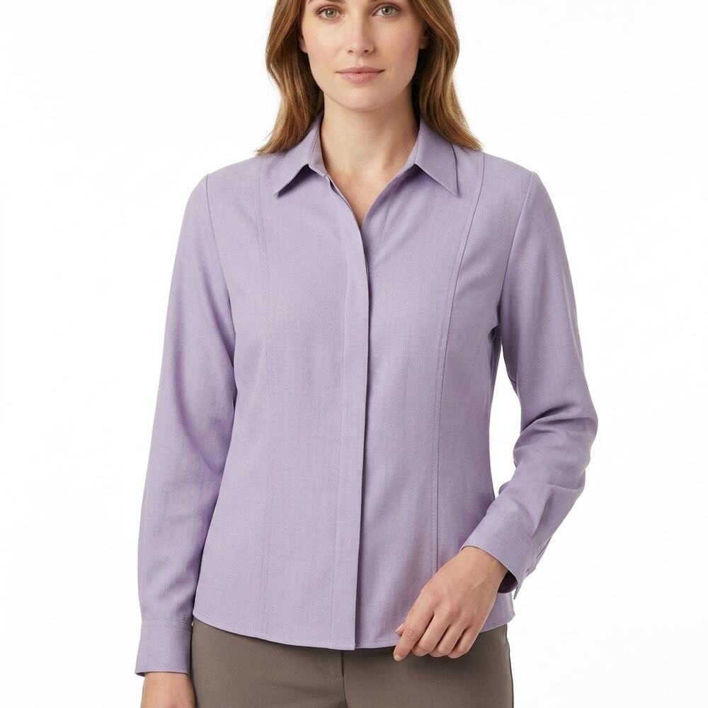 Lemon Grass Studio Purple Blouse Women Size XL